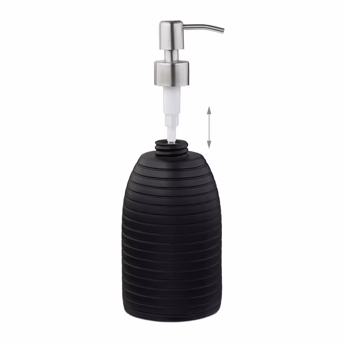 Relaxdays Stainless Steel Soap Dispenser with Grooves