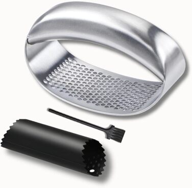 Прес для часнику CLOVE з подрібнювачем та скребком, нержавіюча сталь 18/10, ручна, для кухні