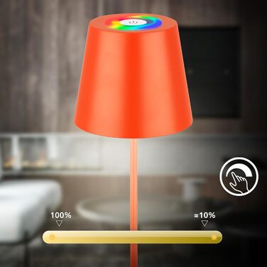 LED настільна лампа BRILONER бездротова з торшером, диммуванням, регулюванням висоти, 36x10,5 см, RGB + тепле світло