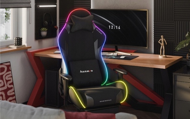 Ігрове та офісне обертове крісло Huzaro Force 5.7 RGB з підставкою для ніг