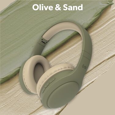 Бездротові навушники T'nB, складні, з пасивною шумоізоляцією, Bluetooth, стерео, мікрофон, до 30 годин роботи, зелені