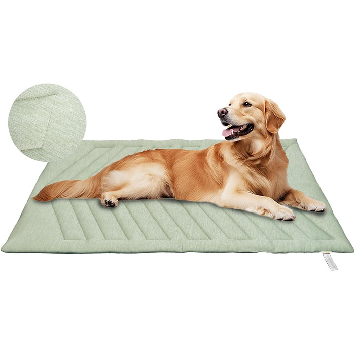 Кілт-мат UIQELYS для собак, зелений, без гелю, з тканини з охолоджуючим ефектом та оксамитової підкладки, миється, охолоджуюча подушка для собак, літо, цуценята та кошенята (150x102 см)
