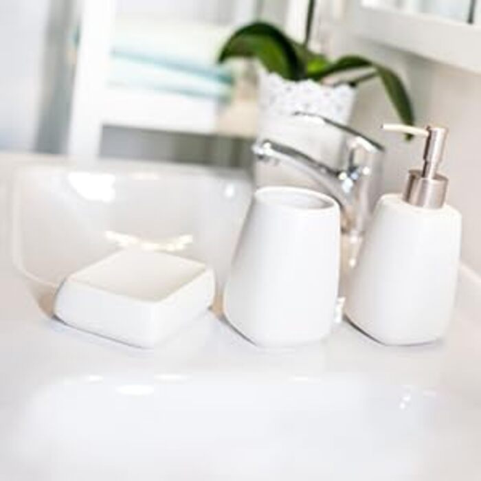 Дозатор мила KADAX: керамічний диспенсер для мила, мийного засобу та лосьйонів для ванної/кухні