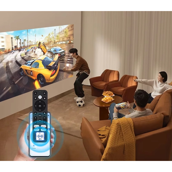 LED-проектор Heelly з Android TV 11 та Google, сірий