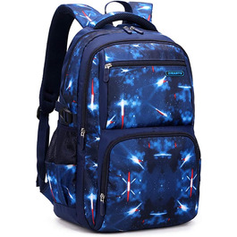 Дитячий рюкзак Galaxy Print для хлопчиків, блакитний, з космічним принтом