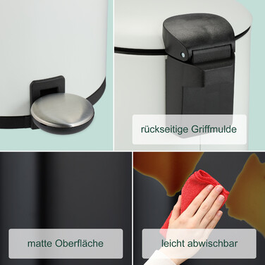Relaxdays 3-Liter Soft-Close Waste Bin