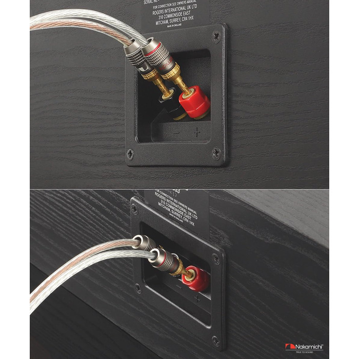 Бананові роз'єми Nakamichi FanLock Excel-Serie, 24K позолочені BFA коннектори для акустичних кабелів 10-18 AWG, 4 мм, для Hi-Fi стерео та домашнього кінотеатру, 4 шт (2 пари)