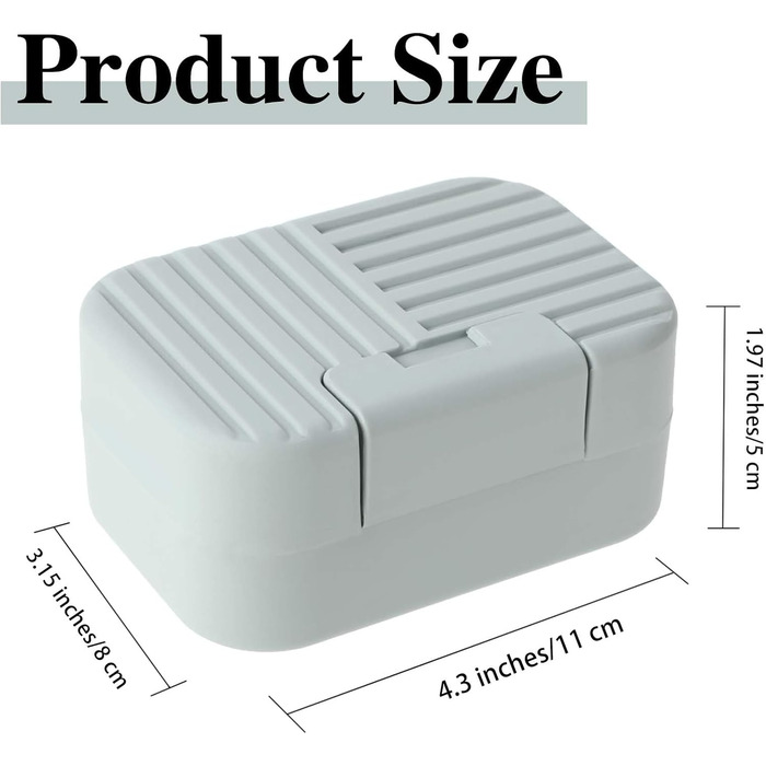 Захисні футляри для мила Dimeho (2 шт.) - мильниця-бокс для подорожей, пластиковий контейнер для мила з кришкою, витікання захищений, для ванної кімнати (блакитний & зелений) (блакитний рожевий)