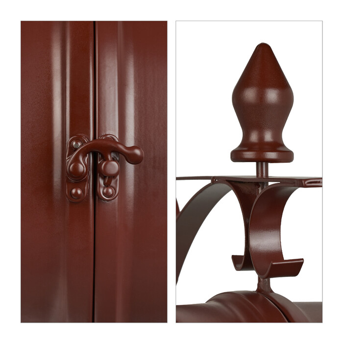 Relaxdays Double-Sided Train Station Clock in Brown