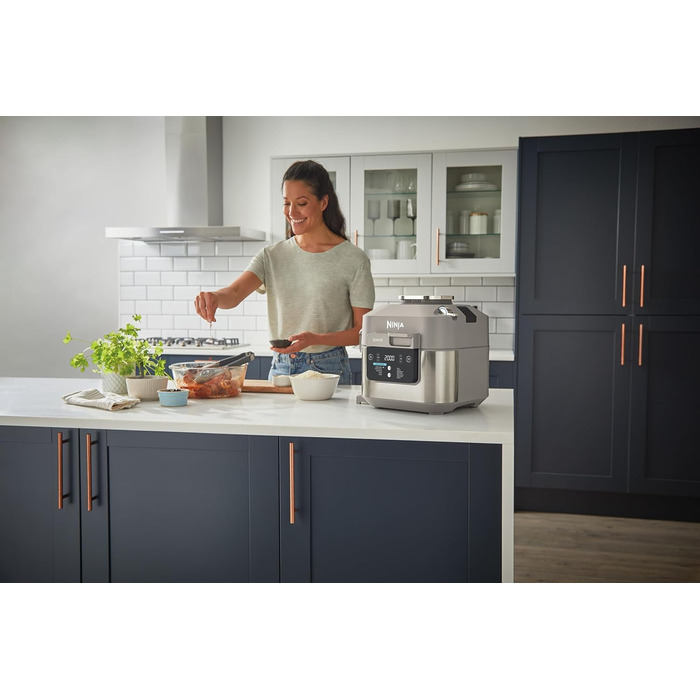 Мультиварка Ninja Speedi 5.7L 10-в-1: мультикокція, фритюрниця, гриль, випічка, Stone Gold ON500EUSTGD