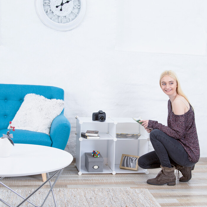 Relaxdays 4-Compartment Shelf System