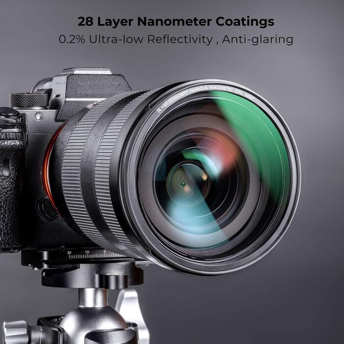 Поляризаційний фільтр K&F Concept Nano X-Serie 52mm з магнітним кільцем, 28-шарів покриття