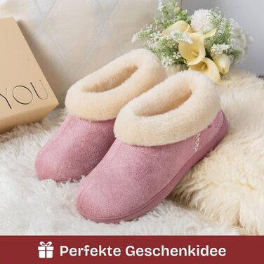 Жіночі халапи EverFoams зимові, антиковзні, теплі, з м'якого плюшу та піною з пам'яті, 38/39 EU, рожеві