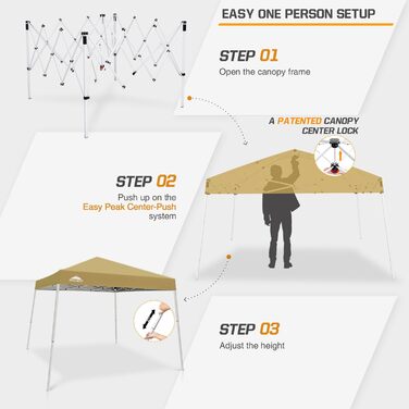 EAGLE PEAK 3 m x 3 m Pop-Up Tent with Sloping Legs