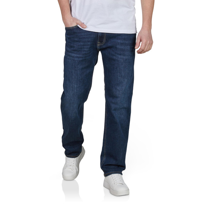 Джинси чоловічі JACK & JONES Clark Stretch Straight Fit сині (32W/32L) - класичний крій, якісний денім