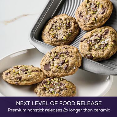 Набір форм для випічки Circulon з антипригарним покриттям, 5 шт. (форми для хліба, кексів, торти, 9'x13' & 10'x15'), сірий