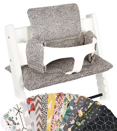 Ukje подушка для стільчика Stokke Tripp Trapp, водонепроникна, леопардовий пісок, м'яка сидушка, зменшувач сидіння, багато кольорів і візерунків