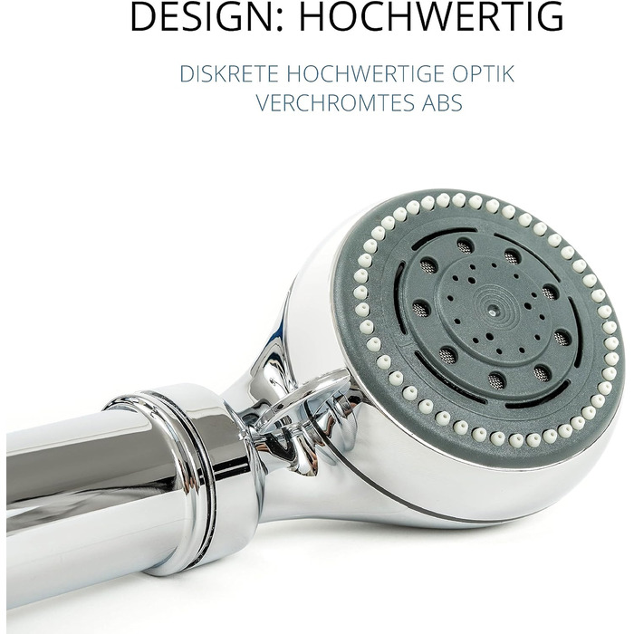Legionella Filter Showerhead Safety Chrome | Medical Technology | Certified | Immediate Protection | Discreet | High Quality