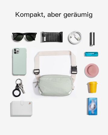 Сумка на пояс Inateck X-Mini, 1.5 л, RFID захист, для подорожей, спорту, туризму (зелена)