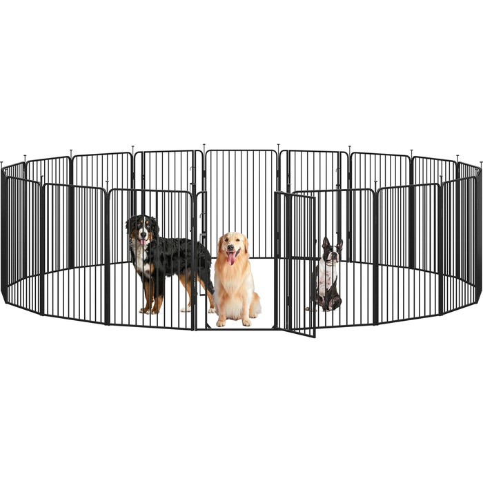 Вольєр для цуценят Yaheetech 18-частинний, металевий, 100 см, для квартири та саду