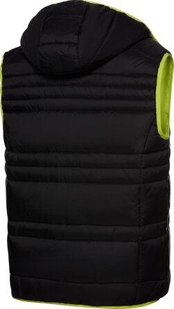 Чоловіча степкова жилетка NORDCAP, легка, тепла та вітростійка, спортивна жилетка з капюшоном та кишенями на блискавці, розмір M-3 (XXL, чорний)