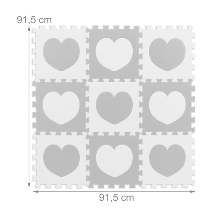 Relaxdays 18-piece Puzzle Mat Heart