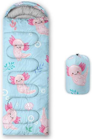 Спальні мішки QOOMO для кемпінгу, 3 сезони, для дорослих та дітей, легкі, водонепроникні, для подорожей та відпочинку на природі