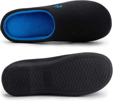 Чоловічі халапи RockDove Original з двокольоровою підошвою з Memory Foam (43.5 EU, Чорний та Сапфірово-синій)