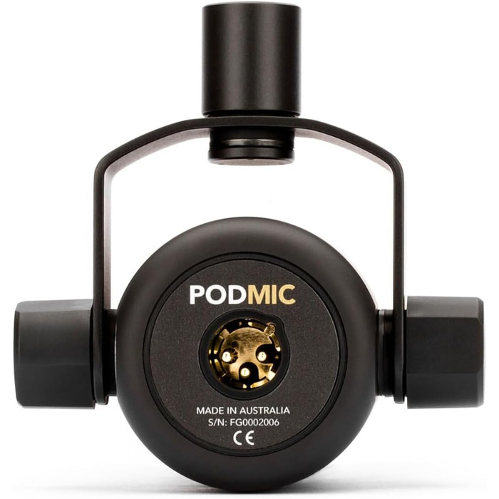Rode PodMic Black: Професійний подкаст-мікрофон з відкривачкою для пляшок - чорний