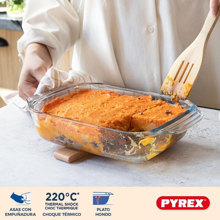 Набір з 3 жароміцних форм Pyrex із боросилікатного скла
