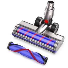 Насадка для пилососа Dyson V7 V8 V10 V11 V15 FLYLINKTECH з LED підсвіткою та 2 роликами (Червона)