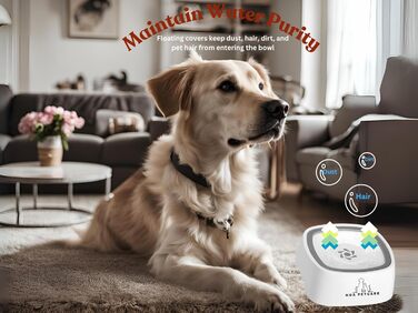 Плаваючий годівниця для води для собак і котів H&A Petcare - без розливання, повільне пиття, блакитний