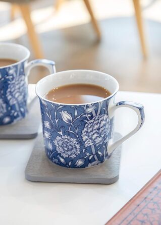 V&A 2-Piece Set William Morris - Wild Tulip Fine Bone China Mug, 230 ml (8 fl oz)