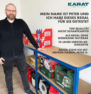 KARAT Heavy-Duty Shelving Unit, 2-Piece Set, 40 x 90 x 180 cm