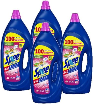 Рідкий пральний засіб Spee Aktiv Gel Color 4+1 для кольорових речей, 100 прань (2 x 50), 1.13 л, свіжий аромат