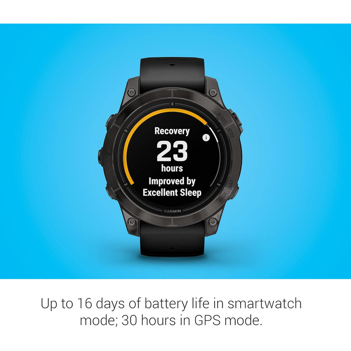 Розумний годинник Garmin epix Pro (Gen 2) Sapphire Edition 51 мм: преміум-функції та технології, вбудований ліхтарик, матеріал - сапфірове скло