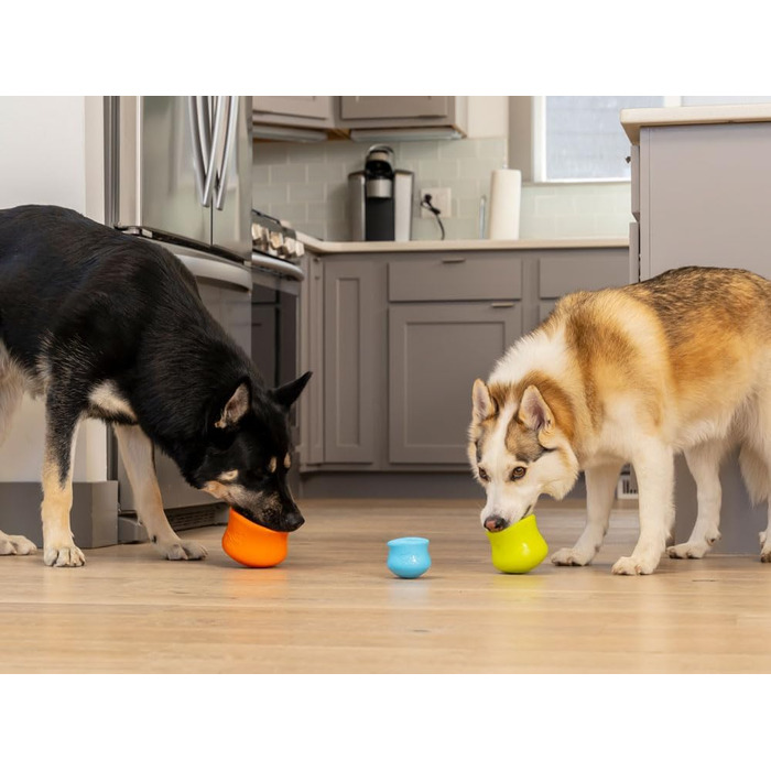 WEST PAW Zogoflex Toppl Treat Dispenser Dog Toy Puzzle - Interactive Chew Toy for Dogs - Dog Toy for Moderate Chewers, Fetch, Catch - Holds Dry Food, Treats, XL