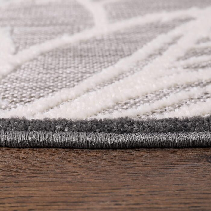 Килимок Impression Outdoor - вологостійкий, для балкона, тераси, саду, дому (120 см, сіро-блакитний)