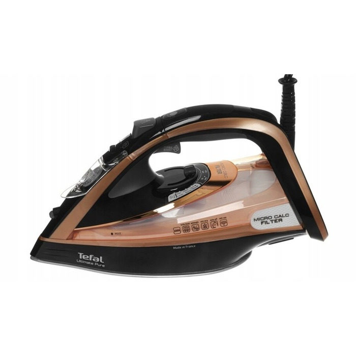 Парова праска Tefal Ultimate Pure 3200W Durilium, рожево-чорна