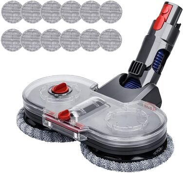 Насадка для миття підлоги Yolando для пилососів Dyson V11, V10, V8, V7, V15 - комплект з 12 мікрофібрами