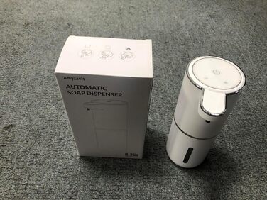 Amzyvls Soap Dispenser Automatic, 380ml Electric Wall Mount Touchless Automatic Soap Dispenser, USB Rechargeable with Infrared Motion Sensor for Bathroom, Kitchen, Office