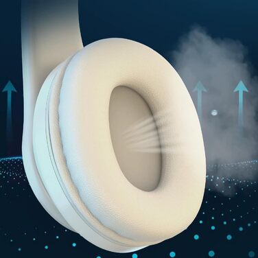 Бездротові Bluetooth навушники з LED підсвічуванням, складні, Bluetooth 5.0, радіус дії 10 м, стерео, мікрофон, зручні амбушюри (білі)