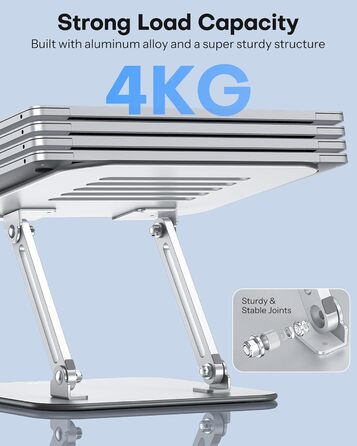 Підставка для ноутбука OMOTON LA11, регульована висота, складна, з вентиляцією, для MacBook Air Pro та ноутбуків 10-17.2