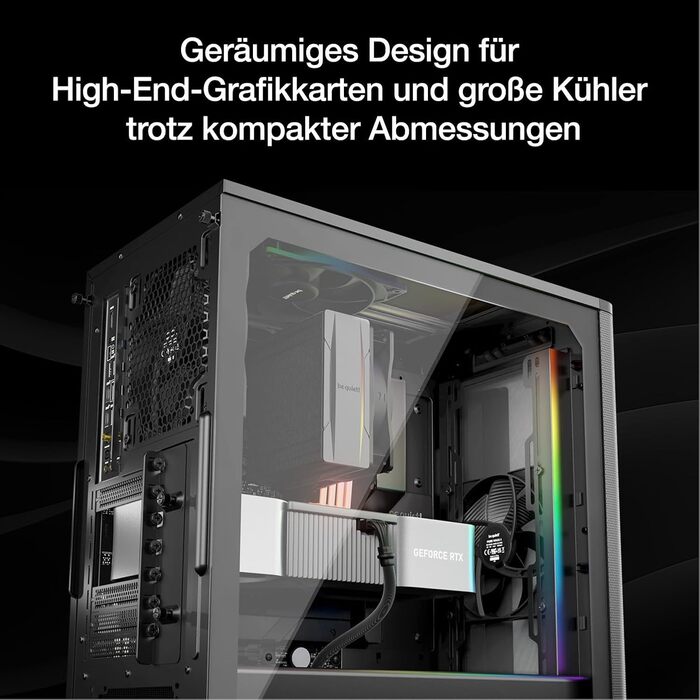 be quiet! Pure Base 501 DX Black - корпус ПК з 3 вентиляторами Pure Wings 3 140mm PWM, RGB підсвічування