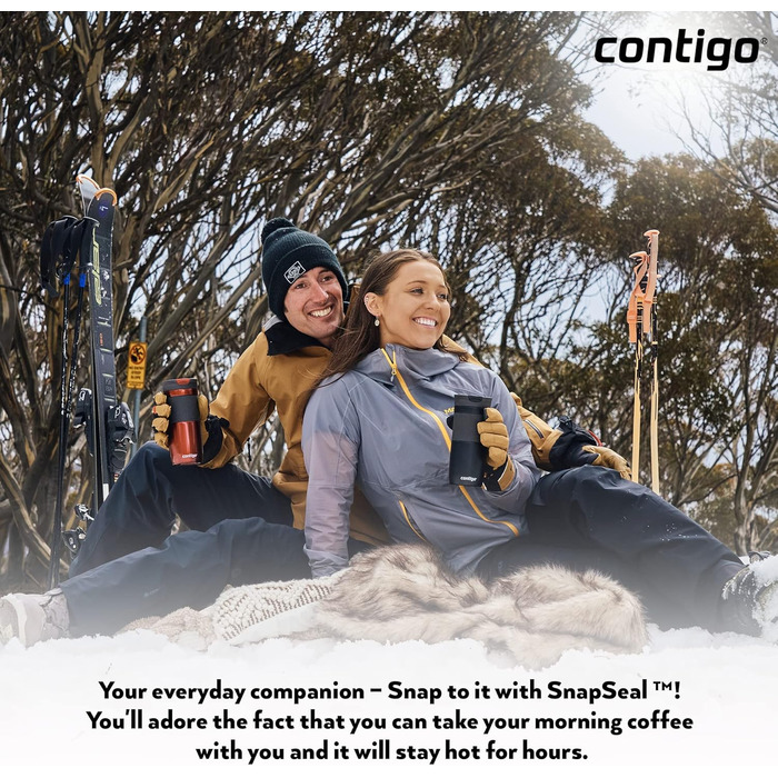Термокружка Contigo Byron Snapseal з нержавіючої сталі, 470 мл, для кави з собою, виготовлена з BPA-free матеріалами