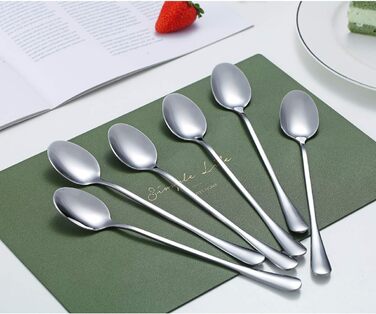 Набір ложок для коктейлів та напоїв Kyraton Edelstahl (6 шт.) з чорним титановим покриттям