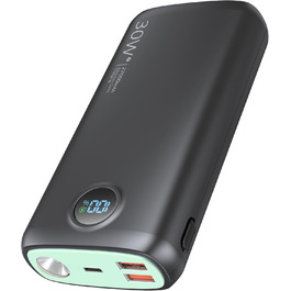 Power Bank 27000mAh 30W PD3.0/QC4.0: Зовнішній акумулятор USB-C з ліхтариком для iPhone, Samsung, iPad (Зелений)