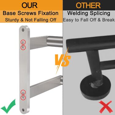 Тримач для рушників на стіну, 60 см, нержавіюча сталь, для ванної, спальні, кухні, щіткова нікель