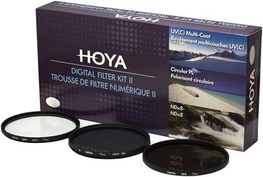 Набір фільтрів Hoya Digital Filter Kit (67mm): полярний, ND (NDx8), UV фільтр HMC-C
