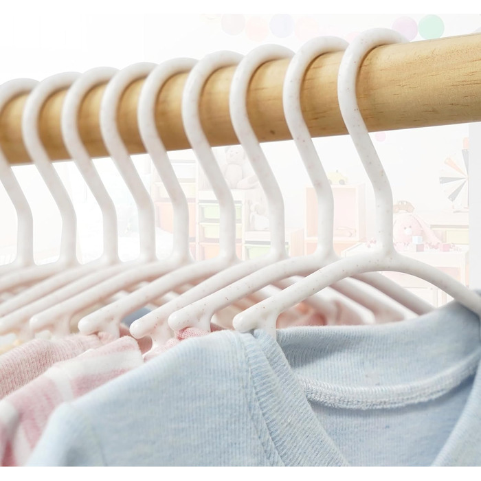 54 дитячі вішалки для одягу Ilauke з пшеничного соломи, 10,6 дюймів, для немовлят та дітей, економія місця, для зберігання дитячого одягу
